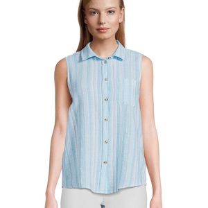 🌱🦢4 FOR $15!🦢🌱 Sleeveless button down tank top